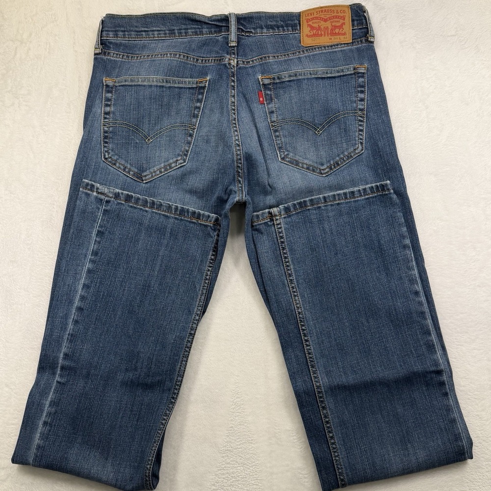 Levi's 527 Slim Bootcut Jeans Mens W34 L34 Light Blue Denim Casual Western